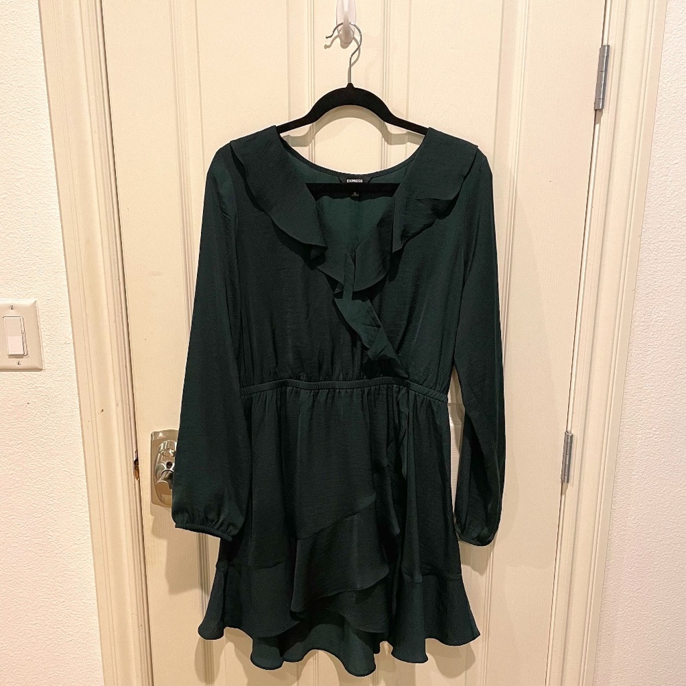 Dark Forest Green Express Mini Dress